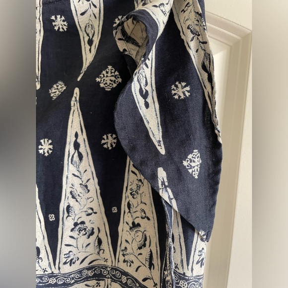 Rustic Print Linen Wrap Midi Skirt by Ralph Lauren - Picture 5 of 8